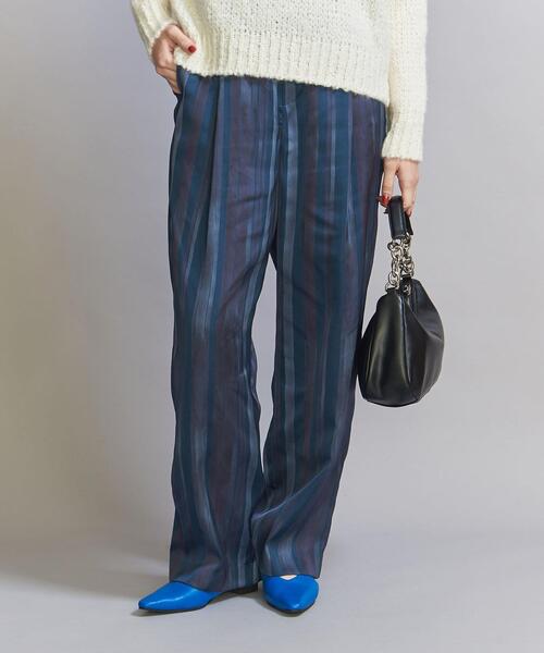 BEAUTY&YOUTH UNITED ARROWS（ビューティーアンドユースユナイテッドアローズ）の「マットサテン ハンドストライプ バックゴム パンツ -ウォッシャブル-（その他パンツ・レディース・コバルトブルー/ダークブラウン・S/M）」の10枚目の写真