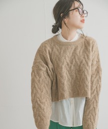 ITEMS URBANRESEARCH | 『一部WEB限定カラー』ケーブルクロップドニットプルオーバー(ニット/セーター)