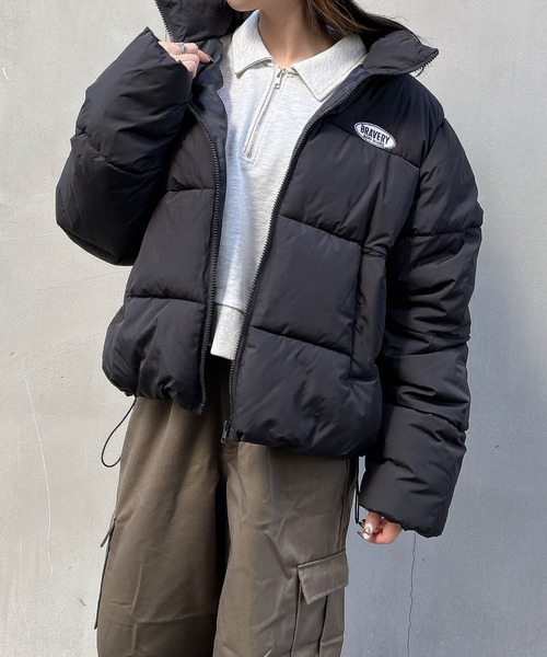 INGNI（イング）の「スタンド中綿ブルゾン（ブルゾン・レディース・ブラック/カーキ/アイボリー・M）」の3枚目の写真