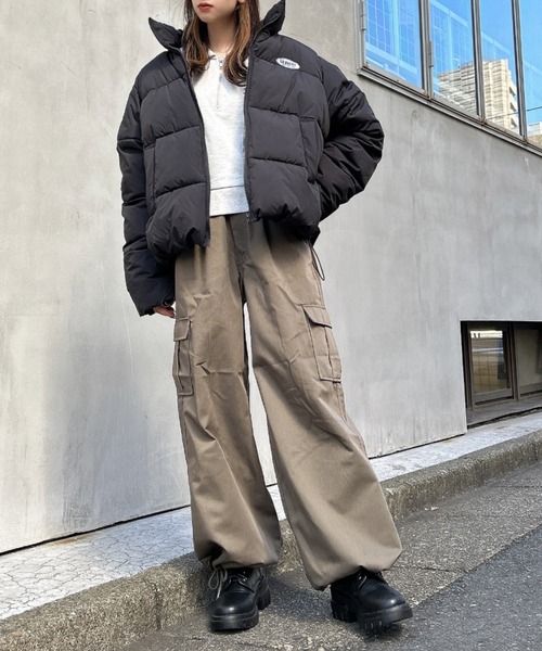 INGNI（イング）の「スタンド中綿ブルゾン（ブルゾン・レディース・ブラック/カーキ/アイボリー・M）」の7枚目の写真