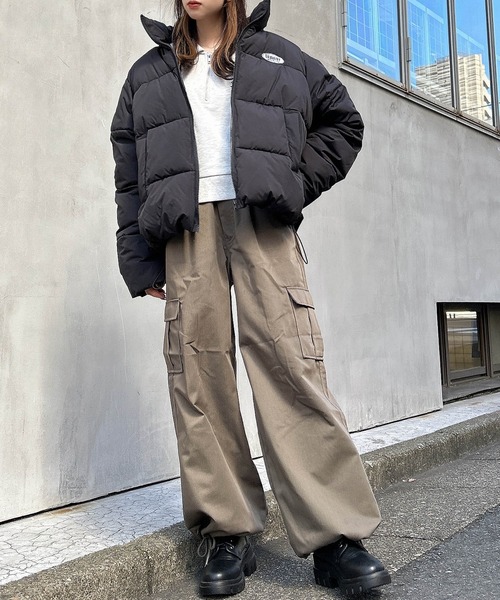 INGNI（イング）の「スタンド中綿ブルゾン（ブルゾン・レディース・ブラック/カーキ/アイボリー・M）」の20枚目の写真