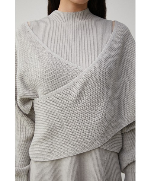 AZUL by moussy(アズールバイマウジー)の「IRREGULAR HEM FLARE SET OP/イレギュラーヘムフレアーセットワンピース(ワンピース・レディース・ブラック/ダークベージュ/ライトグレー・MEDIUM/SMALL)」の20枚目の写真
