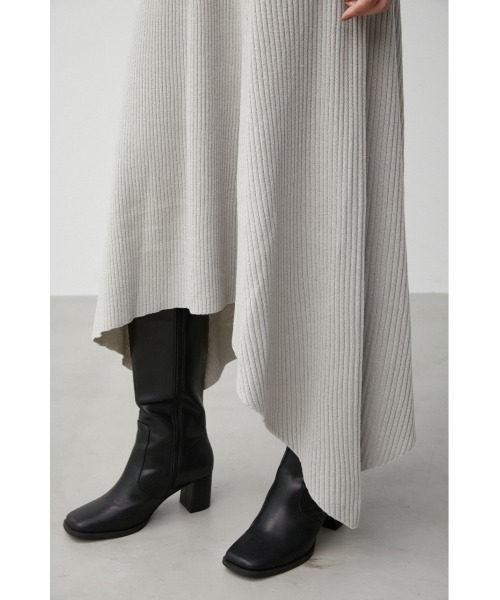AZUL by moussy(アズールバイマウジー)の「IRREGULAR HEM FLARE SET OP/イレギュラーヘムフレアーセットワンピース(ワンピース・レディース・ブラック/ダークベージュ/ライトグレー・MEDIUM/SMALL)」の22枚目の写真