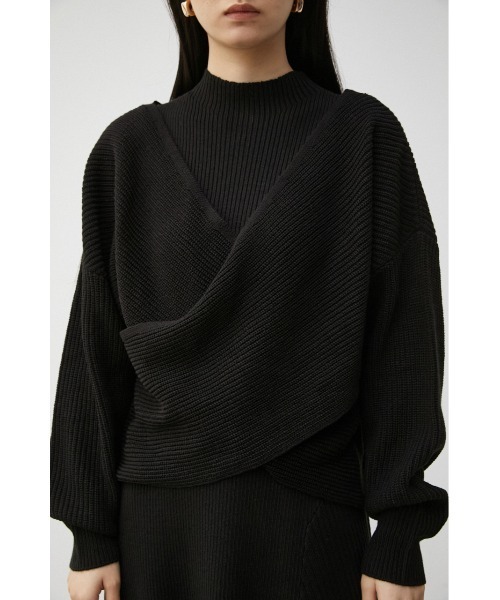 AZUL by moussy(アズールバイマウジー)の「IRREGULAR HEM FLARE SET OP/イレギュラーヘムフレアーセットワンピース(ワンピース・レディース・ブラック/ダークベージュ/ライトグレー・MEDIUM/SMALL)」の10枚目の写真