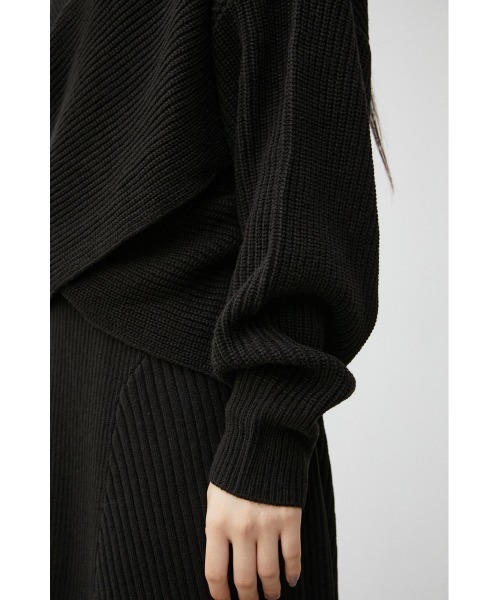 AZUL by moussy(アズールバイマウジー)の「IRREGULAR HEM FLARE SET OP/イレギュラーヘムフレアーセットワンピース(ワンピース・レディース・ブラック/ダークベージュ/ライトグレー・MEDIUM/SMALL)」の11枚目の写真