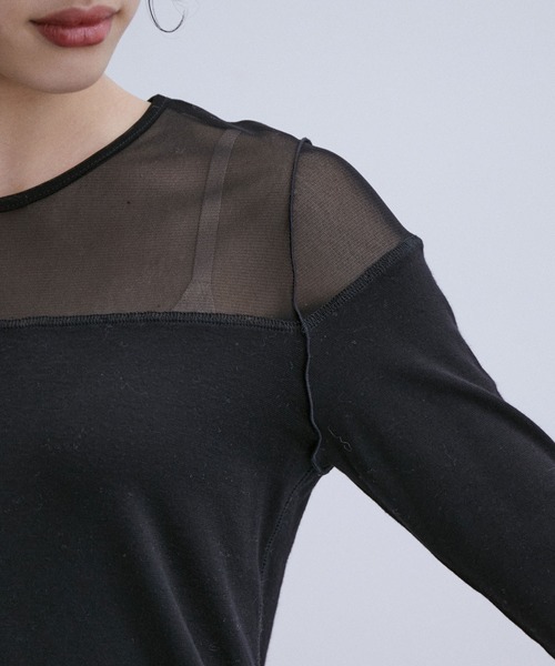 ADAM ET ROPE'（アダムエロペ）の「シアードッキングプルオーバー（Tシャツ/カットソー・レディース・オレンジ/ホワイト/ブラック・FREE）」の18枚目の写真