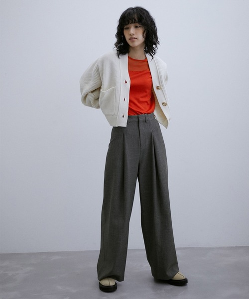 ADAM ET ROPE'（アダムエロペ）の「シアードッキングプルオーバー（Tシャツ/カットソー・レディース・オレンジ/ホワイト/ブラック・FREE）」の6枚目の写真