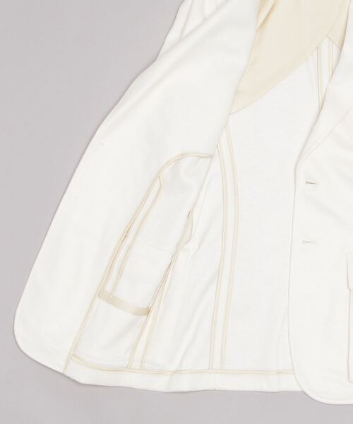 新品未使用POLOホワイト テーラードジャケット ロゴ刺繍付き POLO RALPH LAUREN（ポロ ラルフ ローレン）の「ロゴ トーナルクレスト