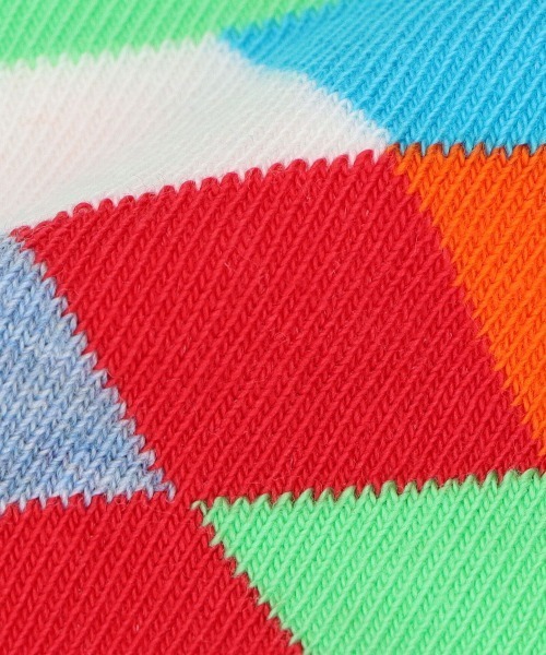 Happy Socks(ハッピーソックス)の「HS by Happy Socks メンズ レディース BROKEN ARGYLE ( ブロークン アーガイル ) クルーソックス 10221903(ソックス/靴下・レディース・ライトブルー・M/L)」の3枚目の写真