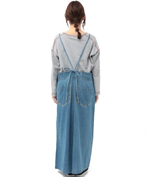 チチカカ(チチカカ)の「ライトオンスデニムサロペットパンツ(サロペット/オーバーオール・レディース・インディゴブルー/ブルー・FREE)」の8枚目の写真