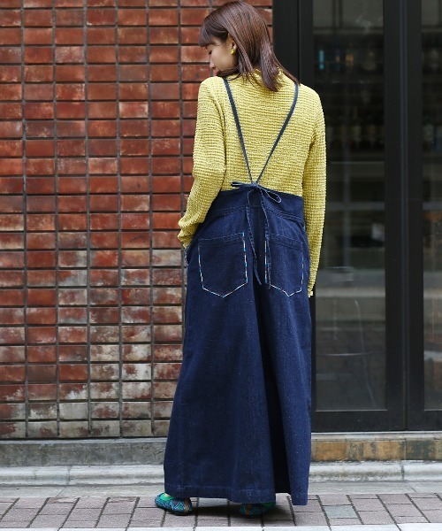 チチカカ(チチカカ)の「ライトオンスデニムサロペットパンツ(サロペット/オーバーオール・レディース・インディゴブルー/ブルー・FREE)」の4枚目の写真