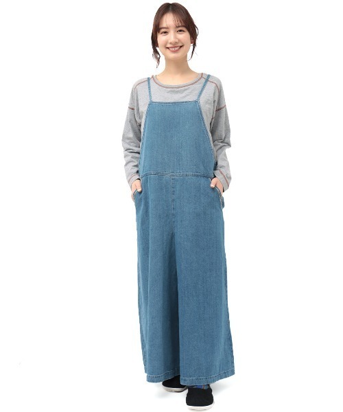 チチカカ(チチカカ)の「ライトオンスデニムサロペットパンツ(サロペット/オーバーオール・レディース・インディゴブルー/ブルー・FREE)」の5枚目の写真