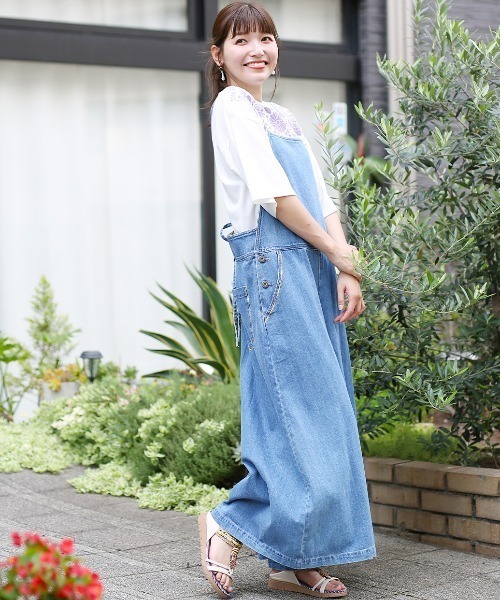 チチカカ(チチカカ)の「ライトオンスデニムサロペットパンツ(サロペット/オーバーオール・レディース・インディゴブルー/ブルー・FREE)」の21枚目の写真