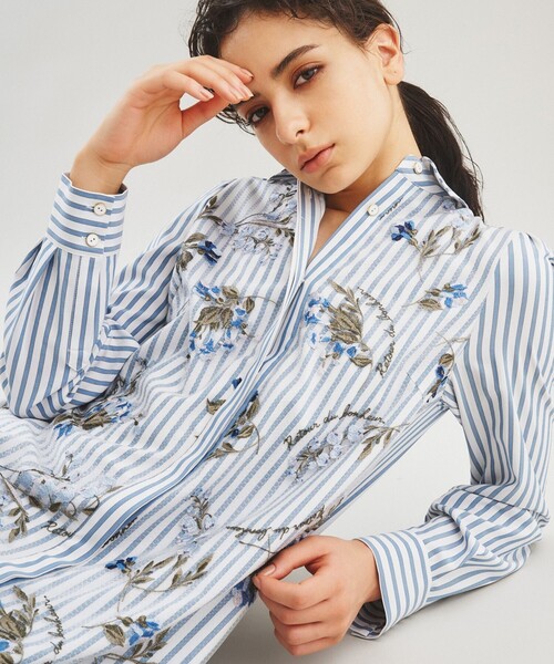 セール】スズラン刺繍シャツワンピース（シャツワンピース）｜GRACE