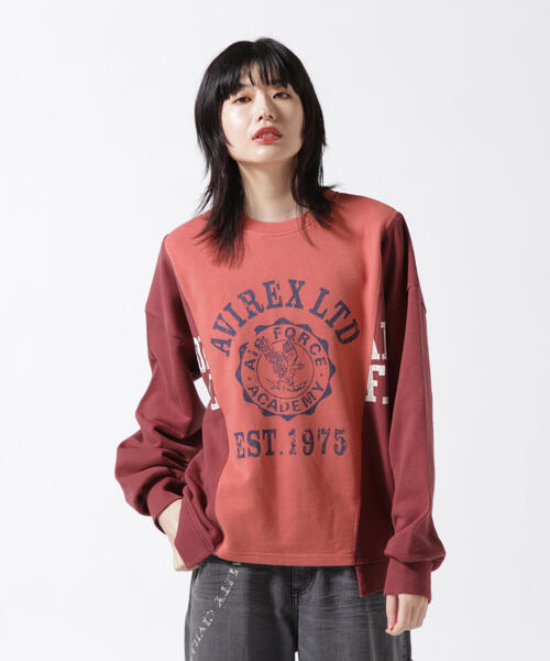 AVIREX(アヴィレックス)の「REMAKE LIKE SWEAT TOPS/ リメイクライク スウェットトップス(スウェット・レディース・ピンク/ホワイト系2・F)」の19枚目の写真