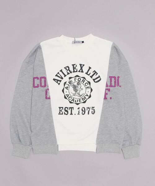 AVIREX(アヴィレックス)の「REMAKE LIKE SWEAT TOPS/ リメイクライク スウェットトップス(スウェット・レディース・ピンク/ホワイト系2・F)」の12枚目の写真