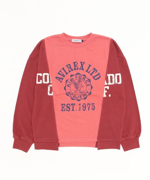 AVIREX(アヴィレックス)の「REMAKE LIKE SWEAT TOPS/ リメイクライク スウェットトップス(スウェット・レディース・ピンク/ホワイト系2・F)」の13枚目の写真