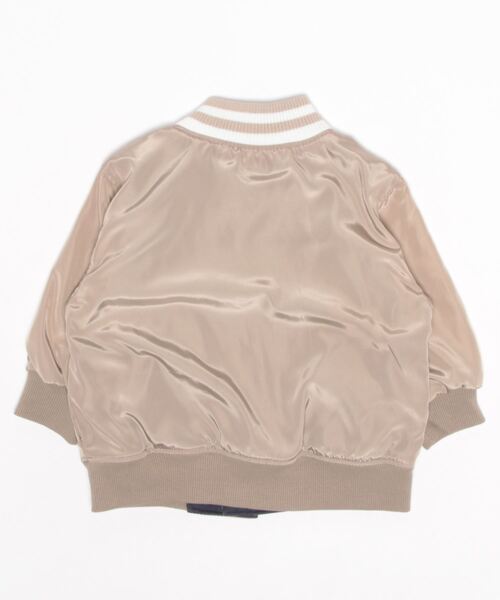 SLAP SLIP(スラップスリップ)の「SLAPSLIP/MA-1スタジャンリバーシブルジャケット(80~130cm)(スタジャン・キッズ・ベージュ/グリーン・110/80/120/130/100/90)」の11枚目の写真