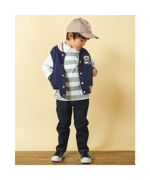 SLAP SLIP(スラップスリップ)の「SLAPSLIP/MA-1スタジャンリバーシブルジャケット(80~130cm)(スタジャン・キッズ・ベージュ/グリーン・110/80/120/130/100/90)」の17枚目の写真