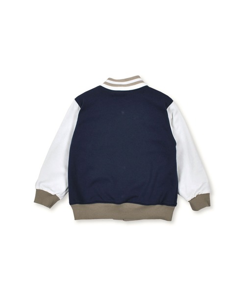 SLAP SLIP(スラップスリップ)の「SLAPSLIP/MA-1スタジャンリバーシブルジャケット(80~130cm)(スタジャン・キッズ・ベージュ/グリーン・110/80/120/130/100/90)」の8枚目の写真