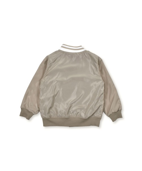 SLAP SLIP(スラップスリップ)の「SLAPSLIP/MA-1スタジャンリバーシブルジャケット(80~130cm)(スタジャン・キッズ・ベージュ/グリーン・110/80/120/130/100/90)」の13枚目の写真