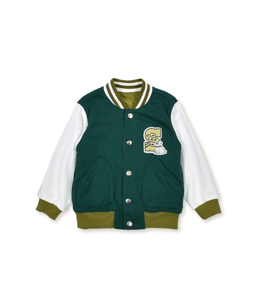 SLAP SLIP(スラップスリップ)の「SLAPSLIP/MA-1スタジャンリバーシブルジャケット(80~130cm)(スタジャン・キッズ・ベージュ/グリーン・110/80/120/130/100/90)」の19枚目の写真