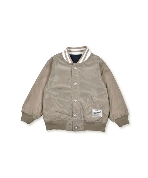 SLAP SLIP(スラップスリップ)の「SLAPSLIP/MA-1スタジャンリバーシブルジャケット(80~130cm)(スタジャン・キッズ・ベージュ/グリーン・110/80/120/130/100/90)」の21枚目の写真