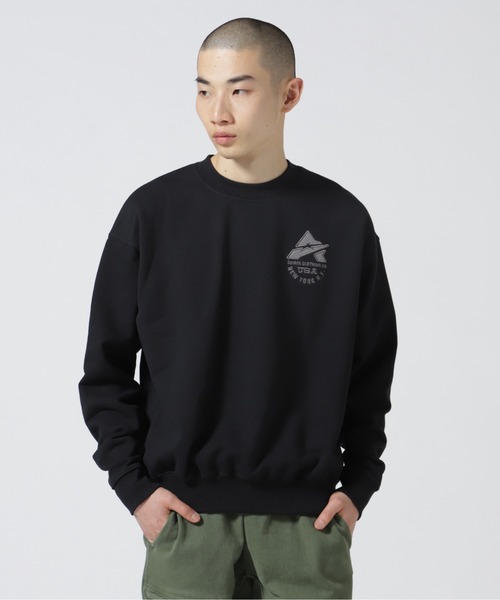 AVIREX(アヴィレックス)の「【WEB&DEPOT限定】SAME TONE CREW NECK SWEAT / セイム トーン クルーネック スウェット / AVIREX / アヴィレックス(スウェット・メンズ・ブラック/ブルーグレー/オートミール・MEDIUM/LARGE/X-LARGE/XX-LARGE/FREE)」の4枚目の写真