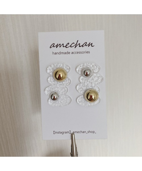 tone(トーン)の「【amechan】MOKUMOKU(ピアス)(MA)(ピアス(両耳用)・レディース・クリア/その他・FREE)」の5枚目の写真