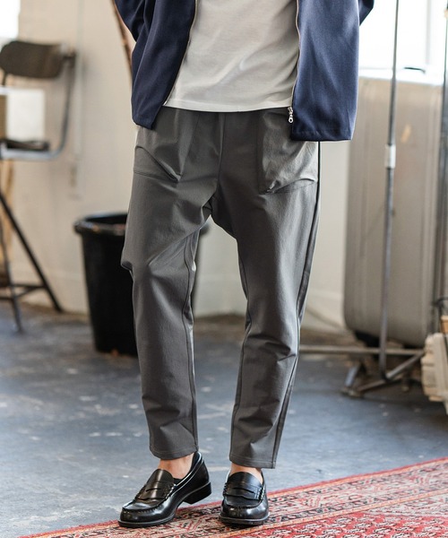 CAMBIO(カンビオ)の「mp10880-Big Pocket Stretch Nylon Tapered Pants テーパードパンツ(その他パンツ・メンズ・ブラック/ブルーグリーン/グレー・M/S/L)」の2枚目の写真