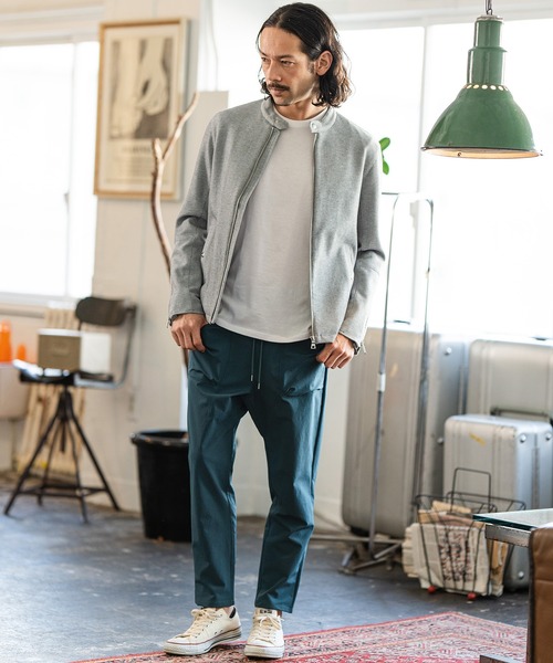 CAMBIO(カンビオ)の「mp10880-Big Pocket Stretch Nylon Tapered Pants テーパードパンツ(その他パンツ・メンズ・ブラック/ブルーグリーン/グレー・M/S/L)」の6枚目の写真