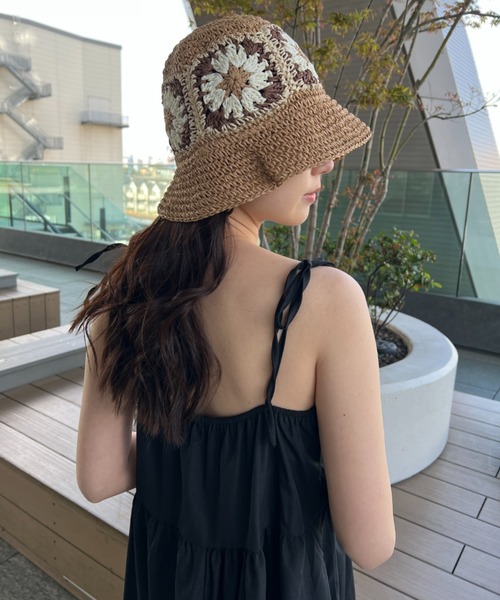 セール】フラワークロシェ編みハット（ハット）｜CLEA（クレア）の