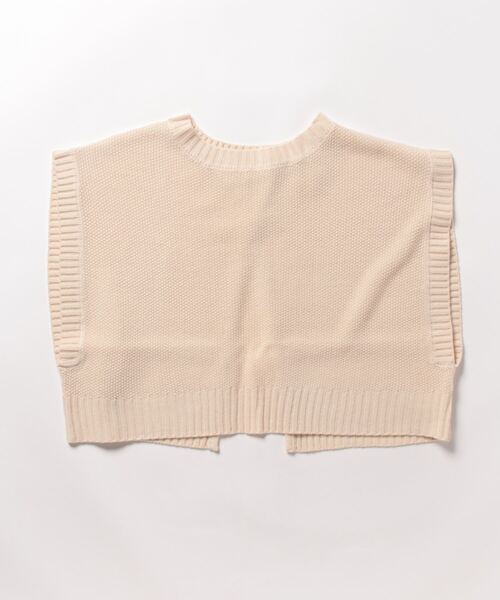 STYLEBLOCK（スタイルブロック）の「Aバルキー鹿の子編みショートトップス（ニット/セーター・レディース・ブラック/アイボリー/ライム/パープル/ライトベージュ・M）」の2枚目の写真