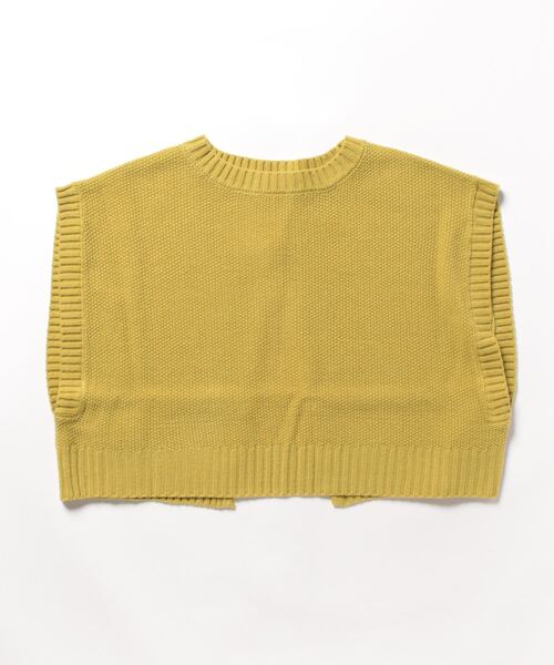 STYLEBLOCK（スタイルブロック）の「Aバルキー鹿の子編みショートトップス（ニット/セーター・レディース・ブラック/アイボリー/ライム/パープル/ライトベージュ・M）」の7枚目の写真