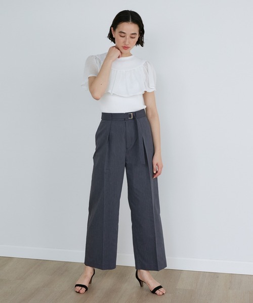 INED(イネド)の「デニムライクワイドパンツ(デニムパンツ・レディース・インディゴブルー・9号/7号/11号)」の3枚目の写真