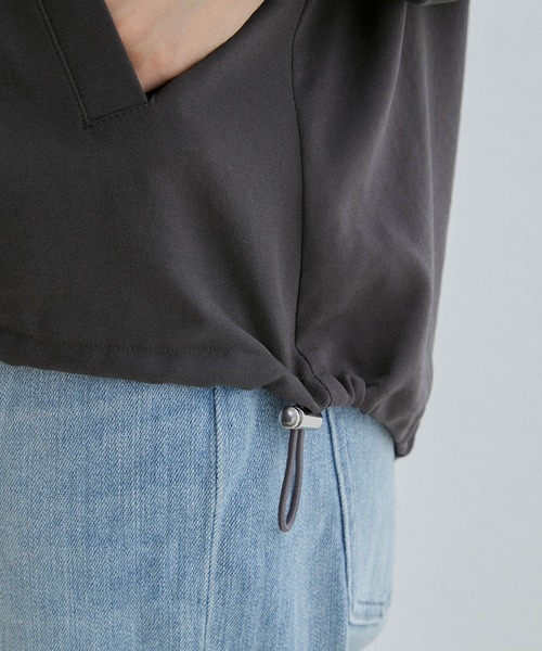 SALON adam et rope'(サロン アダム エ ロペ)の「【一部直営店舗・WEB限定】ギャザースリーブストレッチブルゾン(ブルゾン・レディース・ブルー系その他4/チャコールグレー/オフホワイト・FREE)」の17枚目の写真