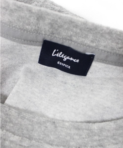 EDIFICE（エディフィス）の「◇ミニパイルクルーネックＴシャツ（Tシャツ/カットソー・メンズ・ネイビー/ホワイト/グレー・46/44/48）」の5枚目の写真