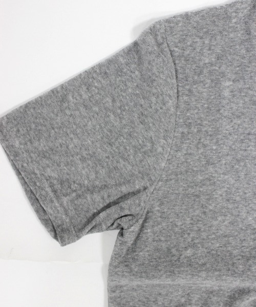 EDIFICE（エディフィス）の「◇ミニパイルクルーネックＴシャツ（Tシャツ/カットソー・メンズ・ネイビー/ホワイト/グレー・46/44/48）」の6枚目の写真