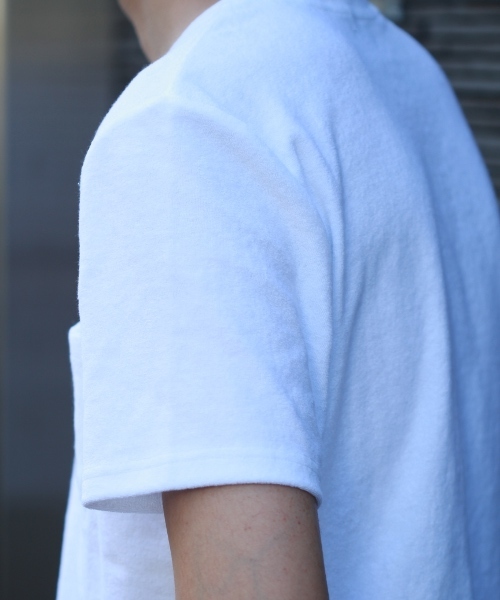 EDIFICE（エディフィス）の「◇ミニパイルクルーネックＴシャツ（Tシャツ/カットソー・メンズ・ネイビー/ホワイト/グレー・46/44/48）」の10枚目の写真