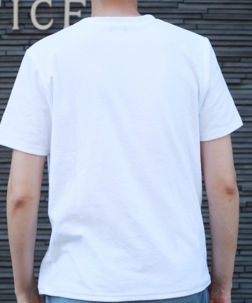 EDIFICE（エディフィス）の「◇ミニパイルクルーネックＴシャツ（Tシャツ/カットソー・メンズ・ネイビー/ホワイト/グレー・46/44/48）」の11枚目の写真