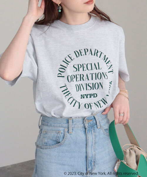 GOOD ROCK SPEED（グッドロックスピード）の「【GOOD ROCK SPEED/グッドロックスピード】NYC Tシャツ（Tシャツ/カットソー・レディース・ライトグレー/オフホワイト・FREE）」の3枚目の写真