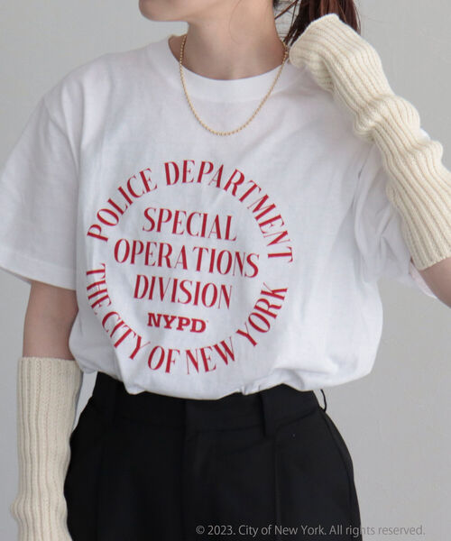 GOOD ROCK SPEED（グッドロックスピード）の「【GOOD ROCK SPEED/グッドロックスピード】NYC Tシャツ（Tシャツ/カットソー・レディース・ライトグレー/オフホワイト・FREE）」の4枚目の写真