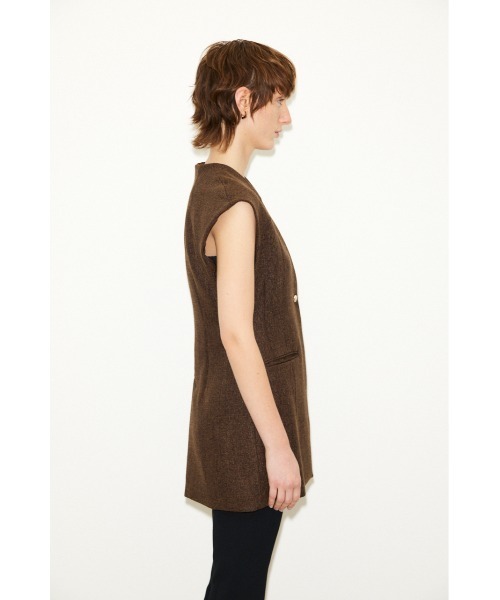 THROW by SLY（スローバイスライ）の「THROW CONSCIOUS VEST コンシャス ベスト マニッシュ ジャケット ノースリーブ（ベスト・レディース・オフホワイト/ブラウン系その他2・FREE）」の13枚目の写真