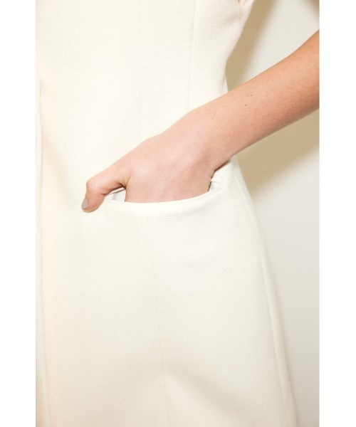 THROW by SLY（スローバイスライ）の「THROW CONSCIOUS VEST コンシャス ベスト マニッシュ ジャケット ノースリーブ（ベスト・レディース・オフホワイト/ブラウン系その他2・FREE）」の8枚目の写真