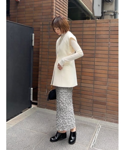 THROW by SLY（スローバイスライ）の「THROW CONSCIOUS VEST コンシャス ベスト マニッシュ ジャケット ノースリーブ（ベスト・レディース・オフホワイト/ブラウン系その他2・FREE）」の15枚目の写真