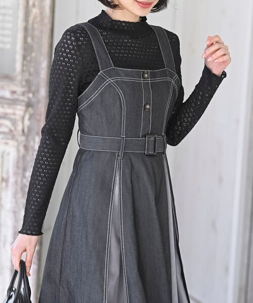 rps（アールピーエス）の「チュール切替配色ステッチジャンドレ