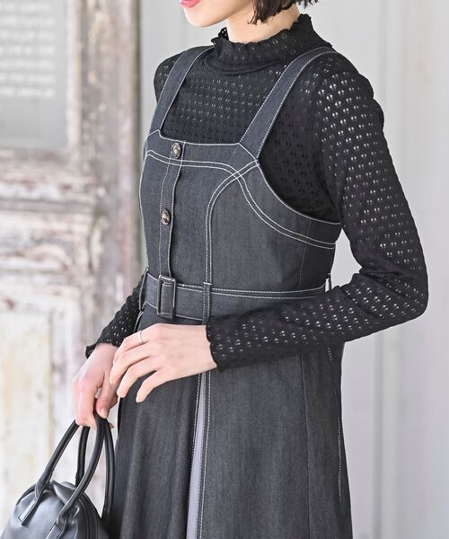 rps（アールピーエス）の「チュール切替配色ステッチジャンドレ