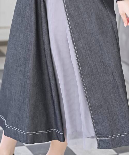 rps（アールピーエス）の「チュール切替配色ステッチジャンドレ