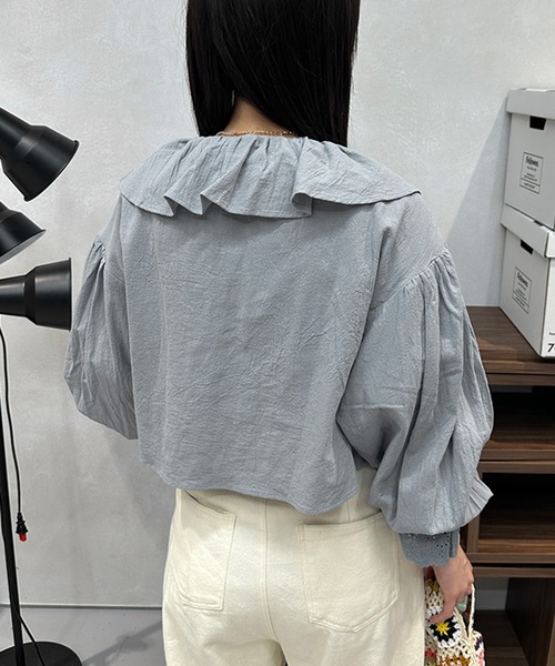 kutir（クティール）の「コットンレースボレロ（カーディガン/ボレロ・レディース・ライトピンク/ブラック/サックスブルー/オフホワイト・FREE）」の19枚目の写真