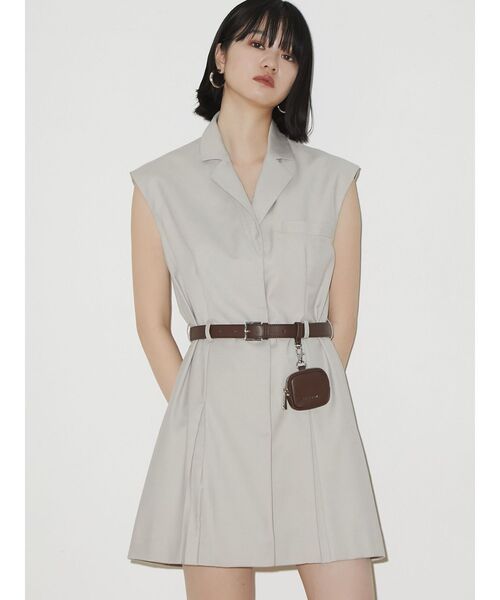 EMODA(エモダ)の「ボックスベストワンピース(ワンピース・レディース・ブラック/ベージュ/アイボリー・FREE)」の4枚目の写真